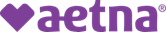 Purple Aetna logo with a heart-shaped icon.