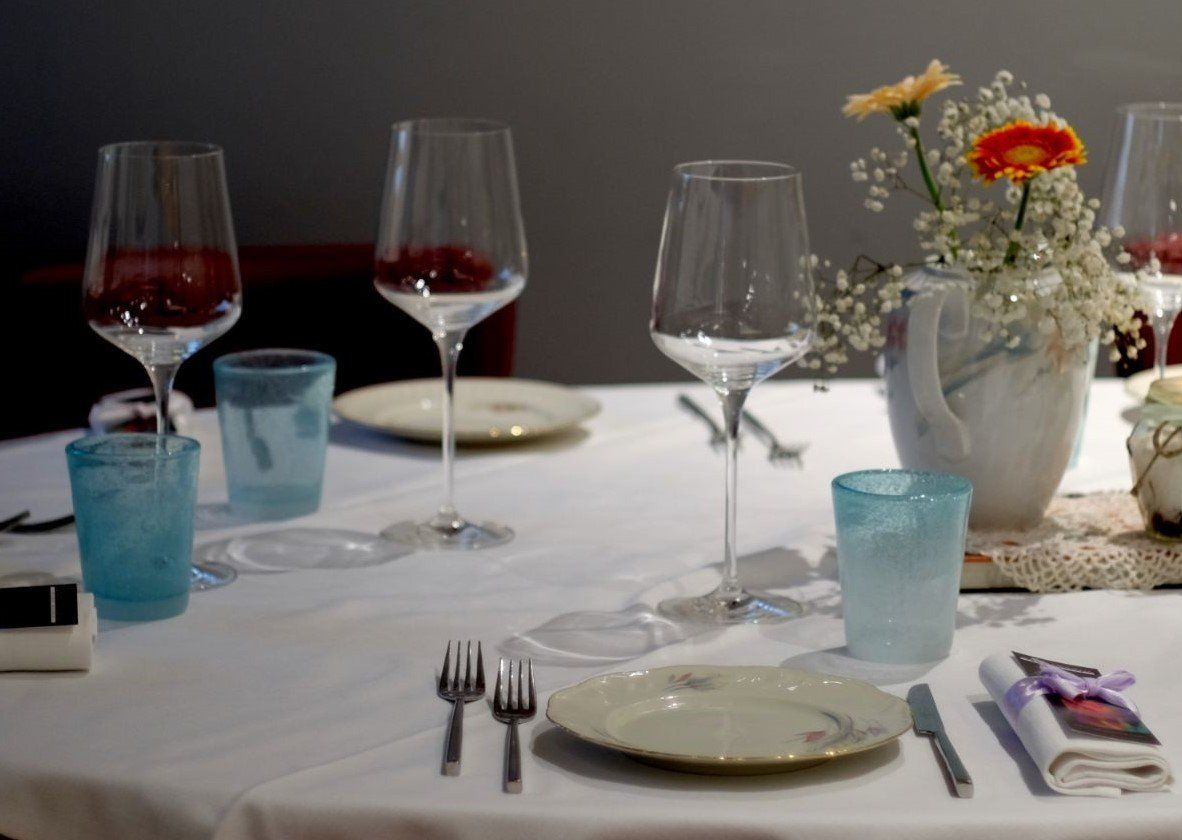 tavolo per due del ristorante tipico