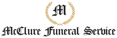 McClure Funeral Service logo in footer
