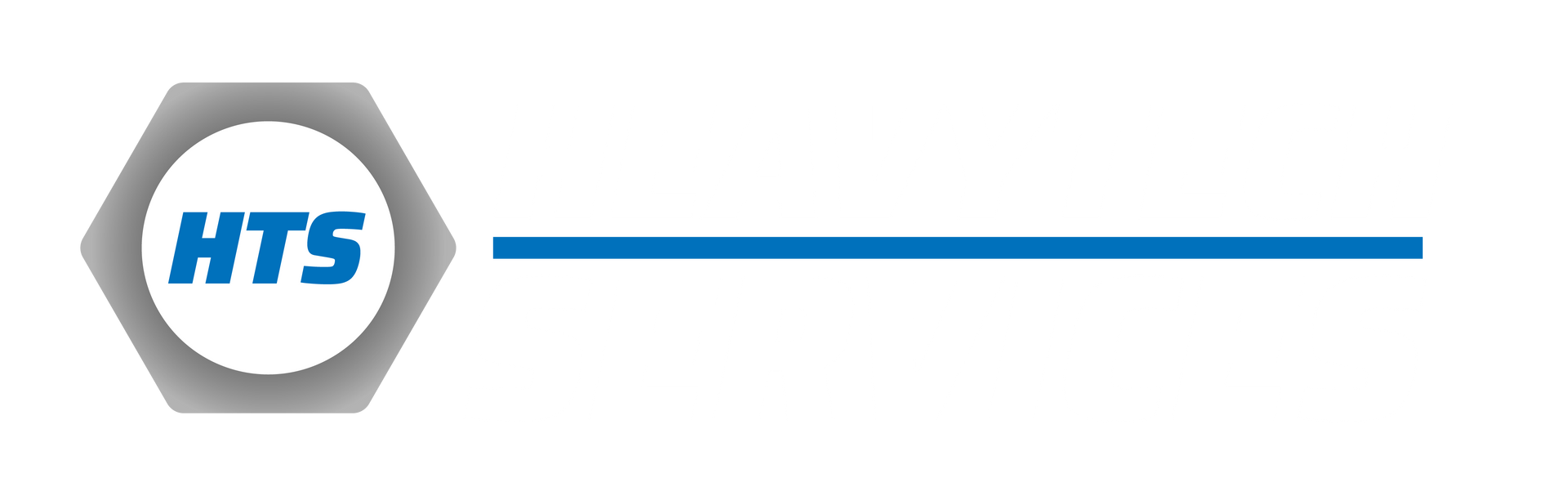 A logo for a company called hts with a blue line going through it.