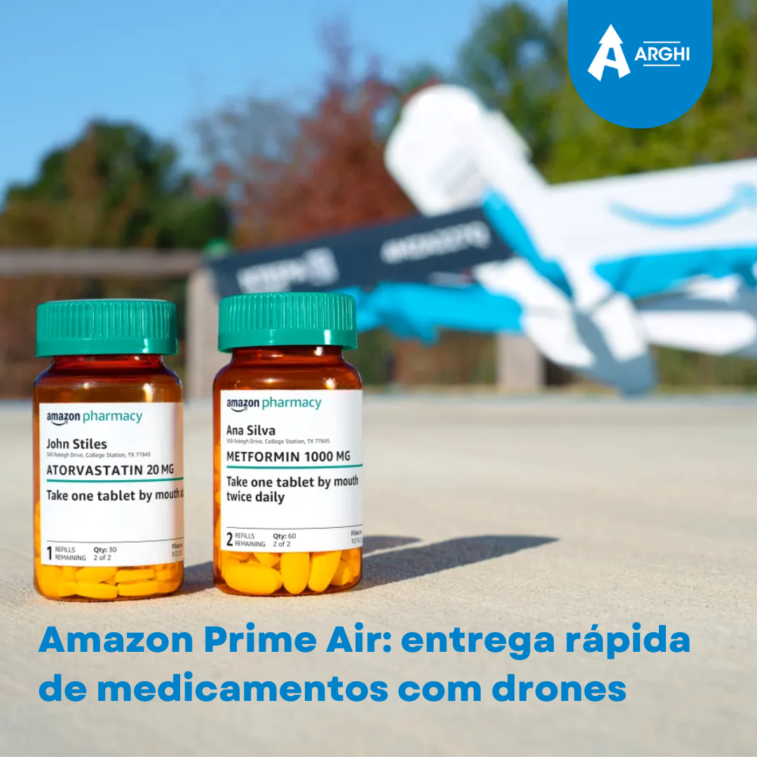 Amazon Prime Air: entrega rápida de medicamentos com drones