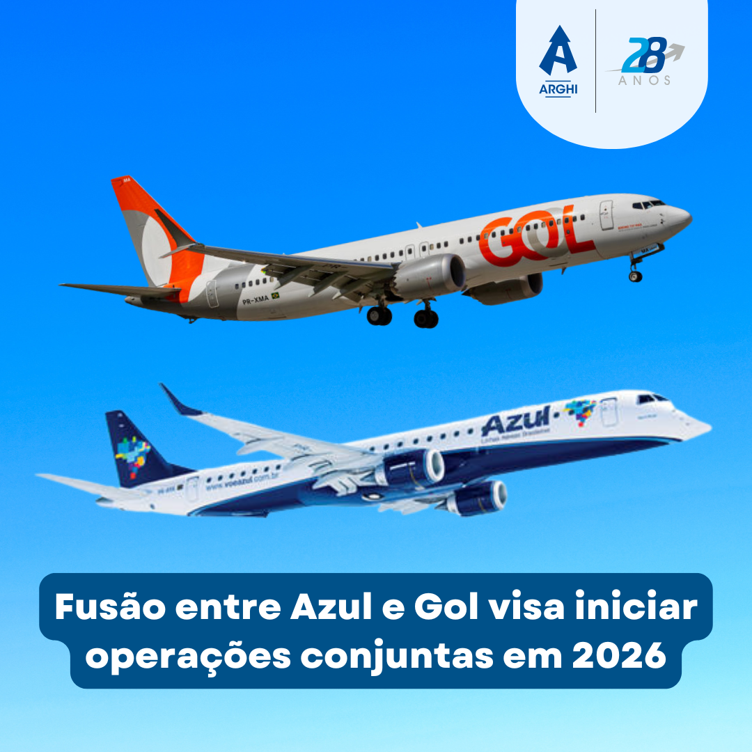 Fusão entre Azul e Gol visa iniciar operações conjuntas em 2026