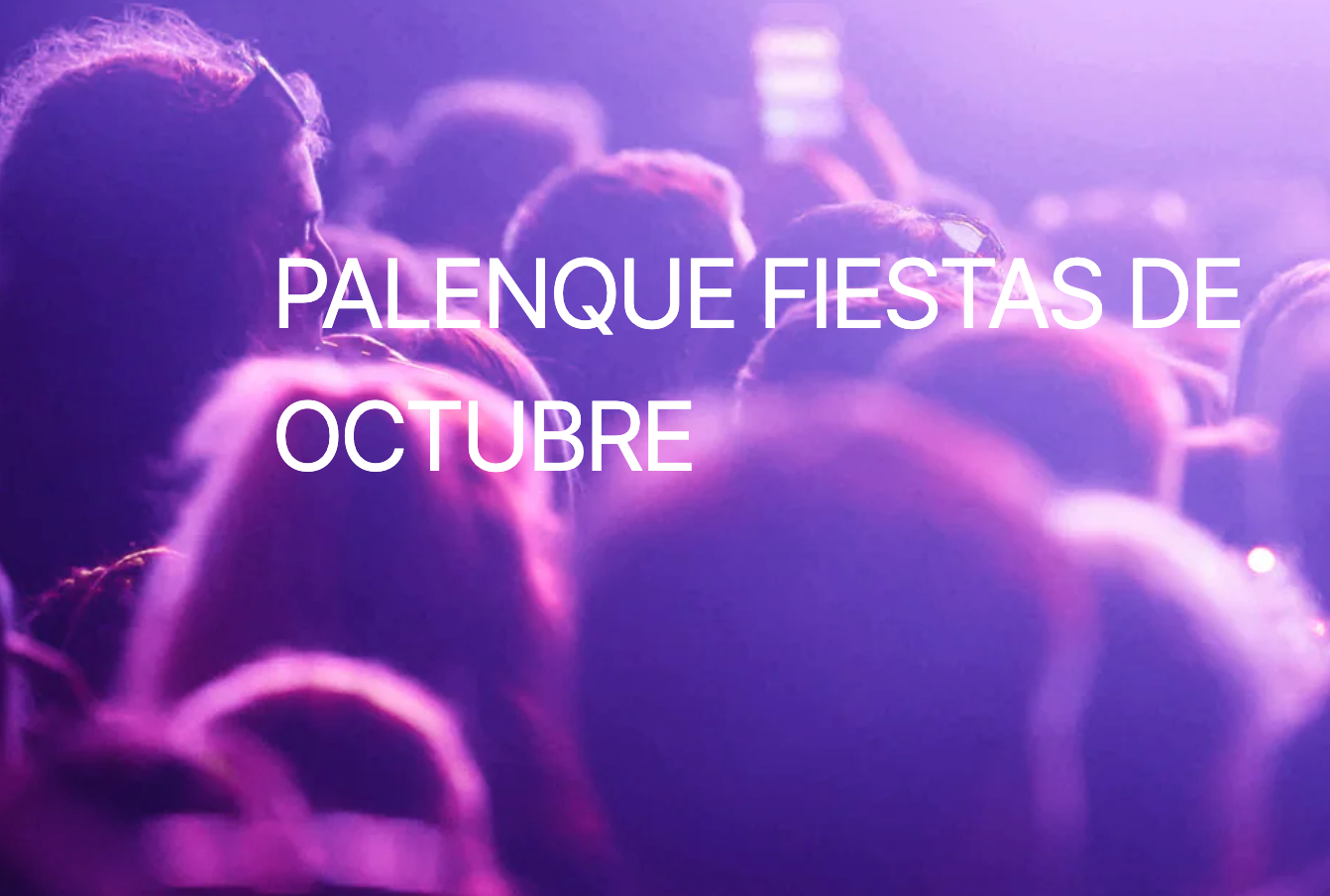 FIESTAS DE OCTUBRE, PALENQUE, CONCIERTOS