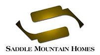 A logo for saddle mountain homes is shown on a white background.