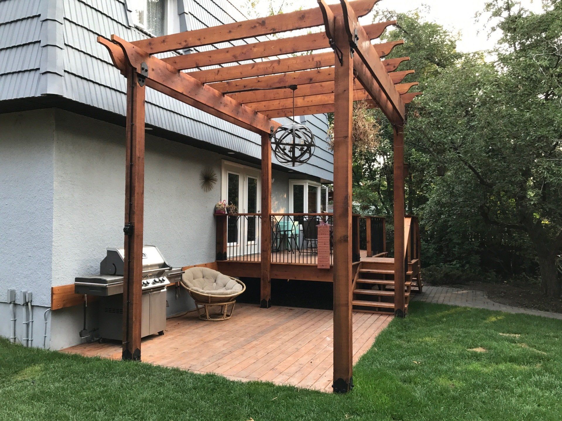 Exterior Pergola Painting Wood Stain, Oliver BC
