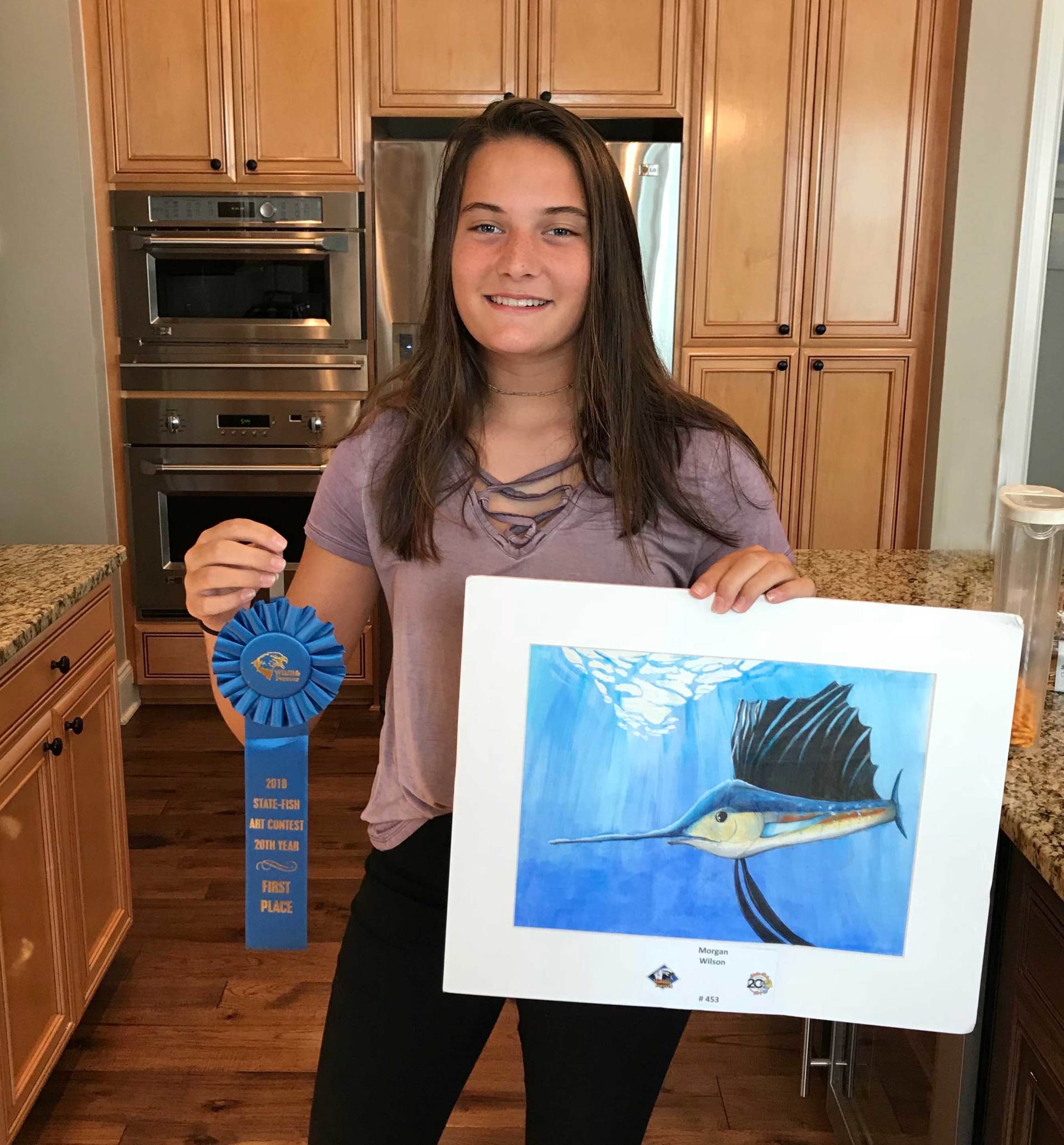 1st Place of North Carolina Wildlife Forever's State-Fish Art Contest Winner