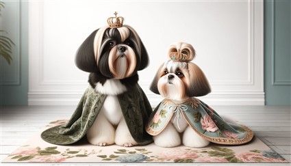 Imperial Shih Tzu Dog and Puppy 