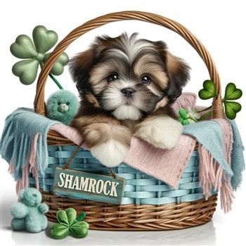 Puppy named Shamrock 
