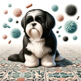 Representation of Skin Yeast Infection on Shih Tzu dog