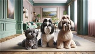 Shih Tzu dogs different ages
