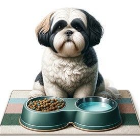 Shih Tzu Double Dog Bowl Example Image