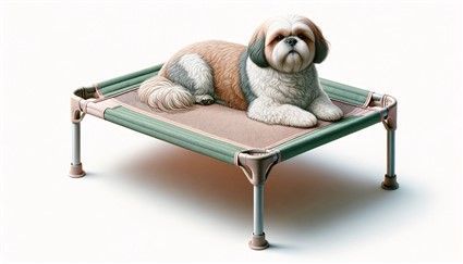 Shih Tzu elevated cot example