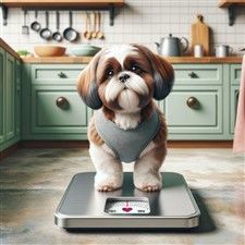 Shih Tzu Home on a Scale image, illustrated