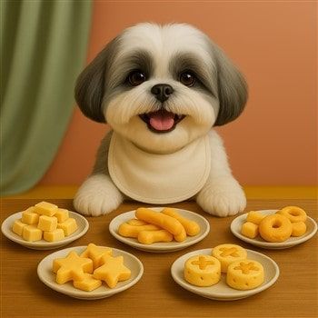 Shih Tzu with Cheese Snacks