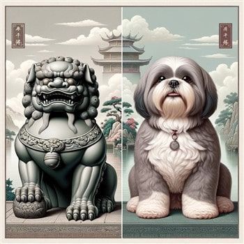 Temple Foo Dog vs Shih Tzu Dog