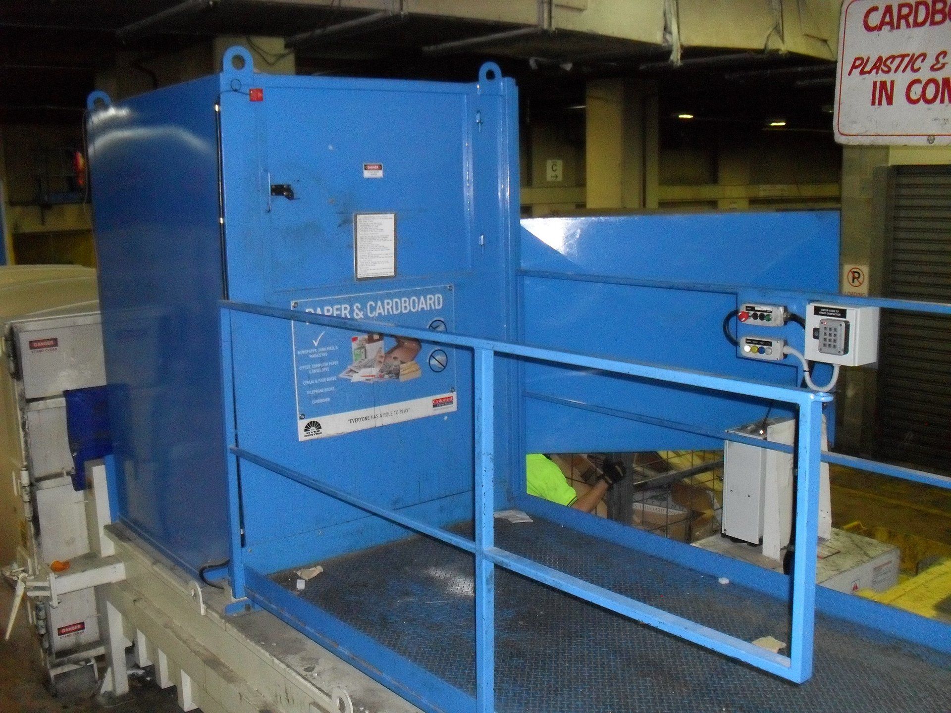 Blue color equipment installed in a plant