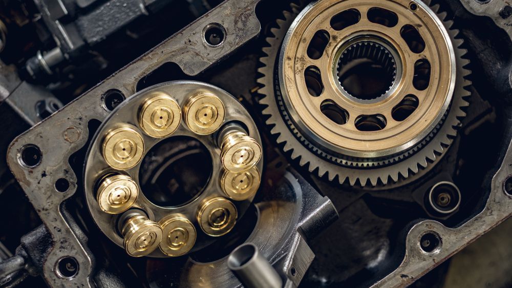 Close-up of a Machine's Internal Gears — Alloway Hydraulics in Mount Saint John, QLD