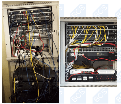 before and after organised cabling
