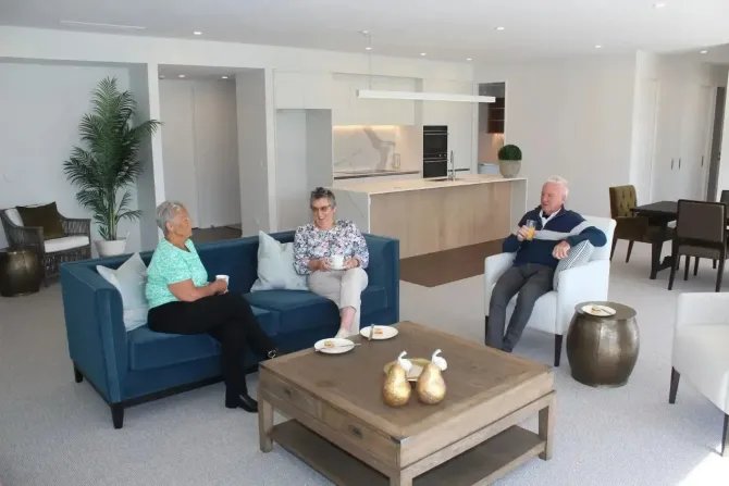 Residents in Burlington lounge