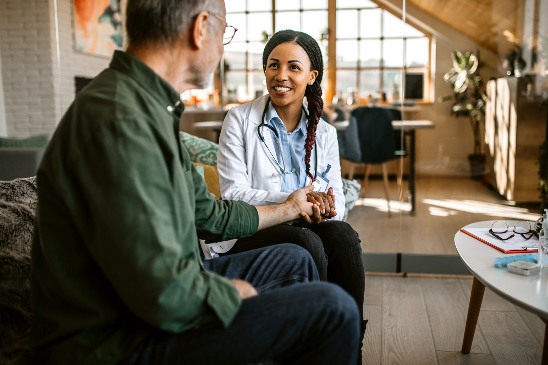 Doctor Providing Medical Support to Her Patient — Omaha, NE — Williams Family Medicine