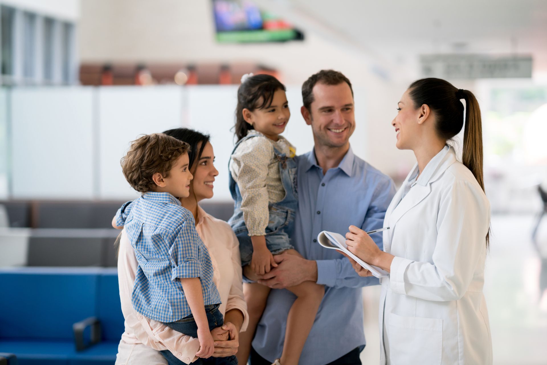 Doctor with Her Young Patients — Omaha, NE — Williams Family Medicine