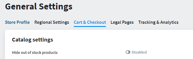 hide out of stock items