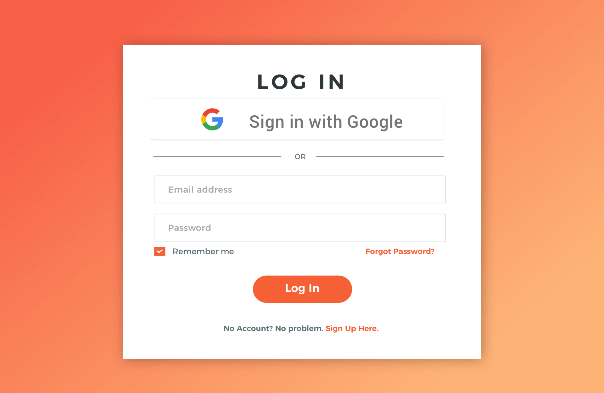logging in with Google