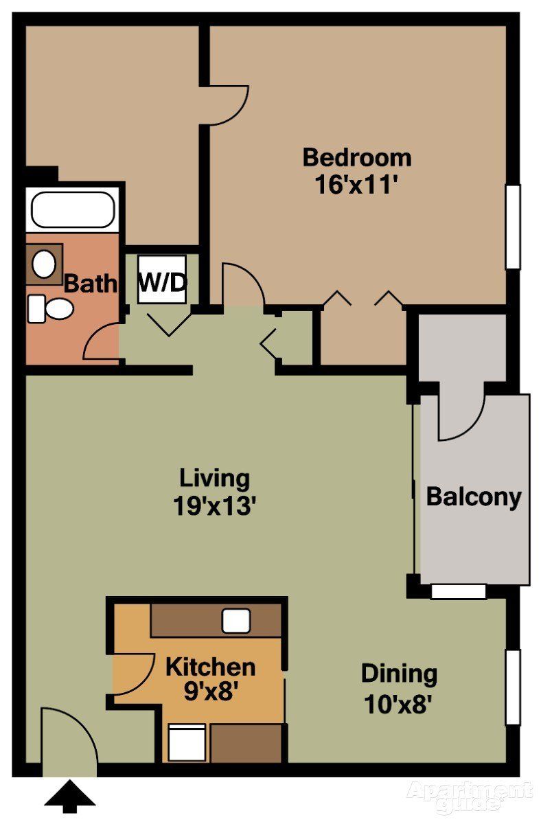 Woodland Deluxe 1 Bed, 1 Bath – $2,425– 800 Sq Ft