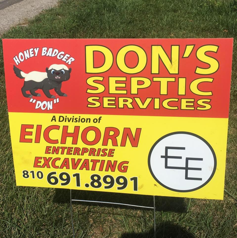 Don's Septic Sign Board - Flushing, MI - Don’s Septic Services