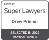 A logo for super lawyers drew prisner selected in 2022