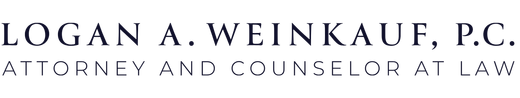 A logo for logan a. weinkauf p.c. attorney and counselor at law