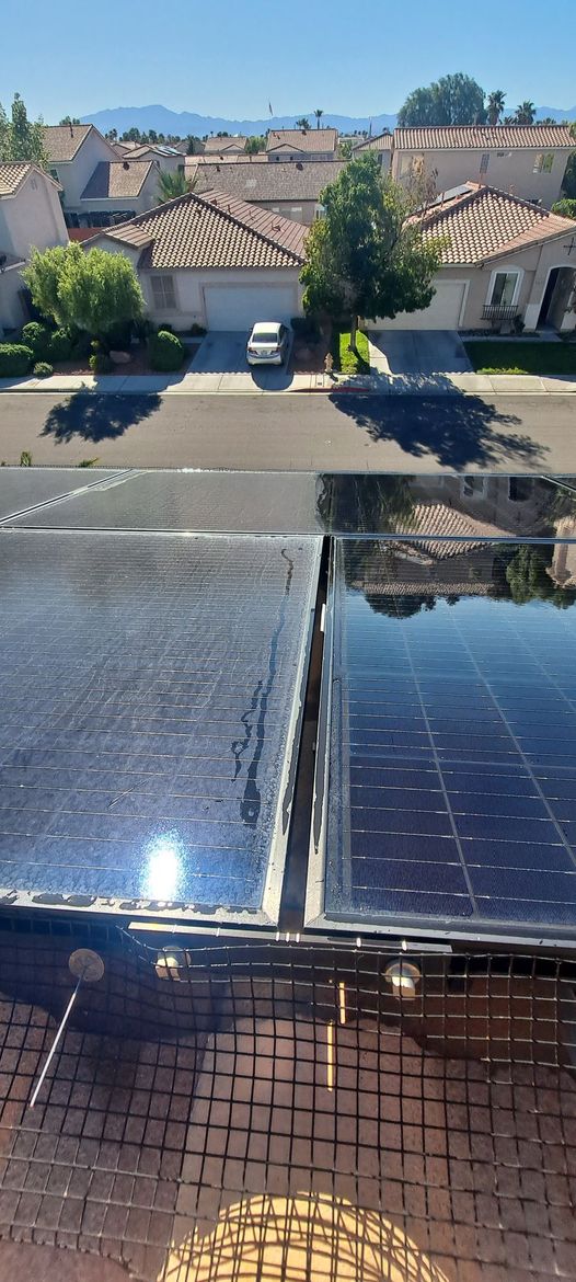 Solar panels with one side dirty and other side clean