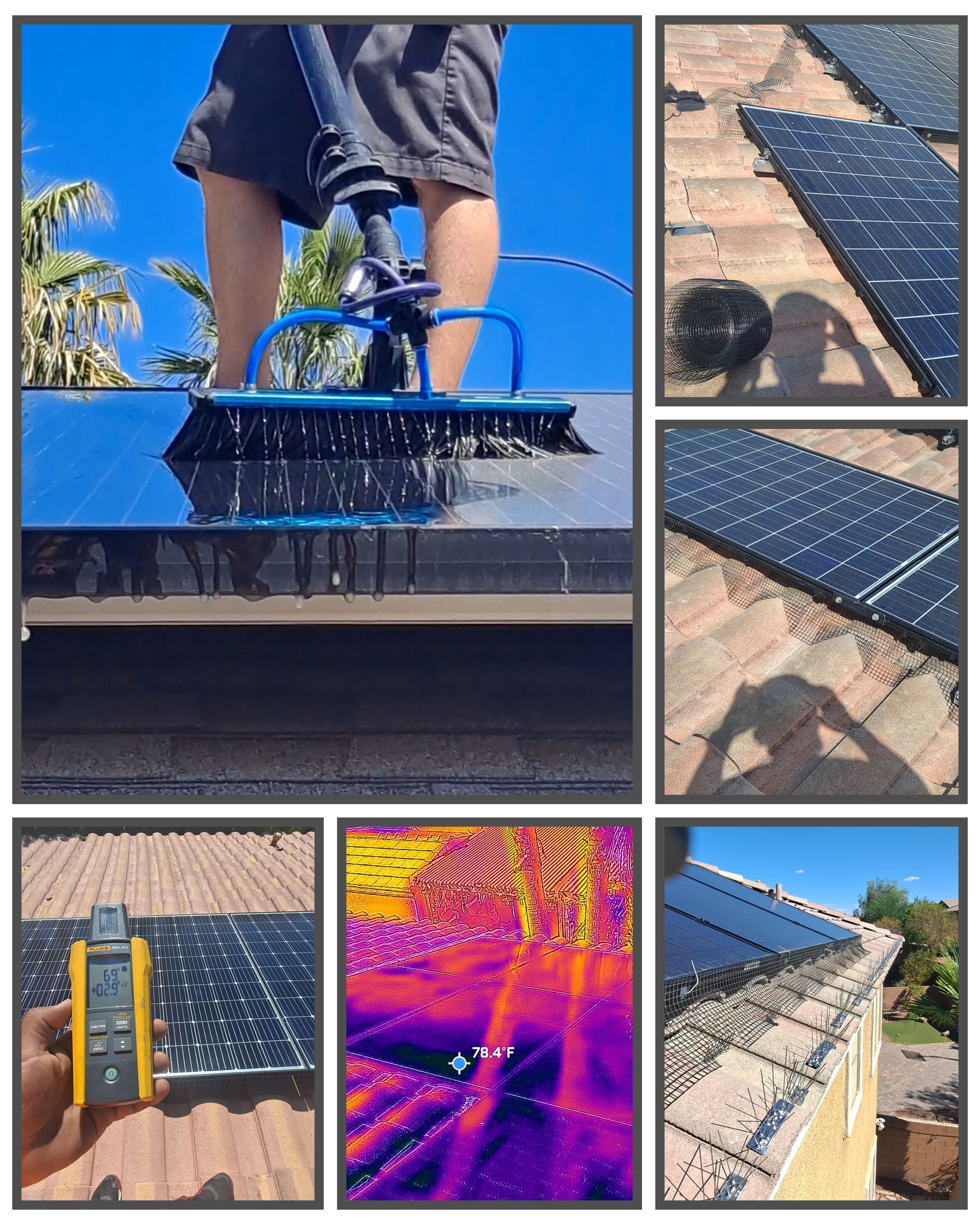 Solar panel cleaning, bird-proofing, and inspections in Henderson, NV