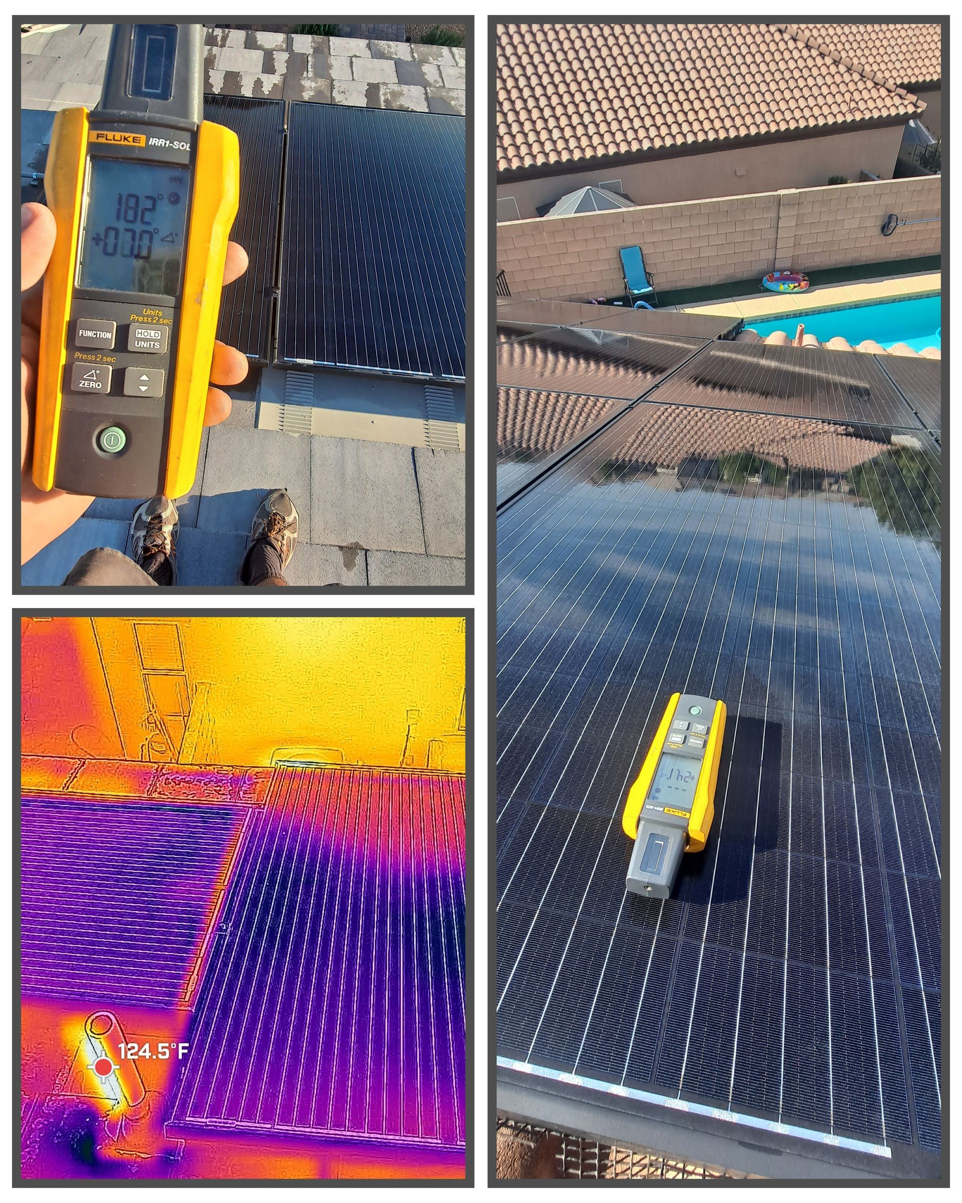 pictures of solar panel inspection procedures