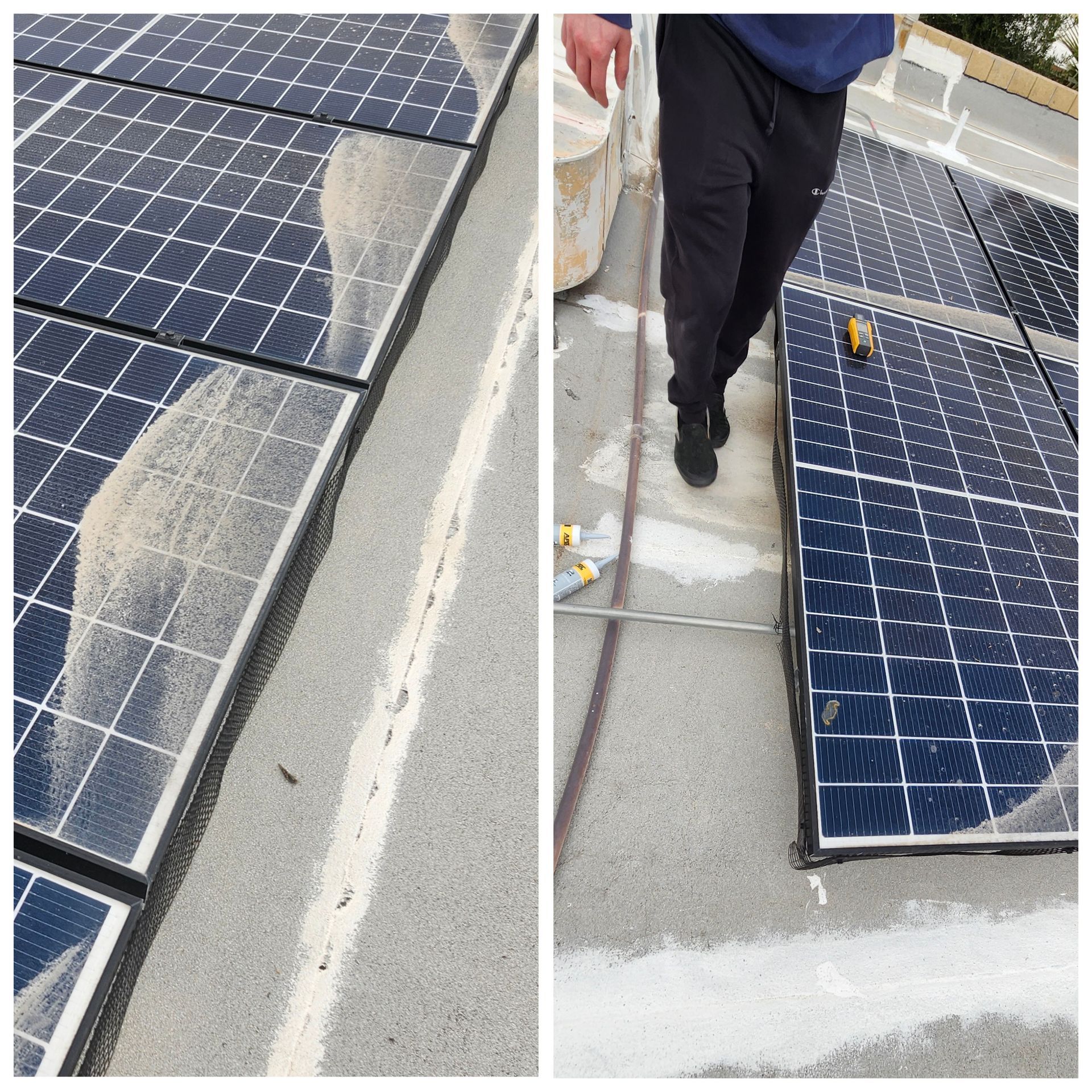 Flat Solar Panels cause dirt build-up due to improper draining