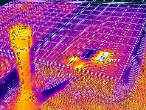 Thermal imaging of solar panels