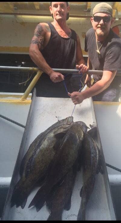 Two man Caught Big Fish - Deep Sea Fishing in Tarpon Springs, FL