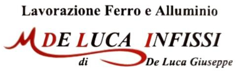 Logo per M DE LUCA INFISSI: Lavorazione del ferro e dell'alluminio di De Luca Giuseppe.