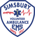 The logo for simsbury volunteer ambulance ems since 1957