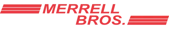 Merrell Bros. logo in red and gray text on a white background