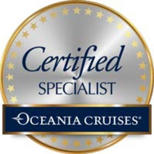 A certified specialist badge for oceania cruises