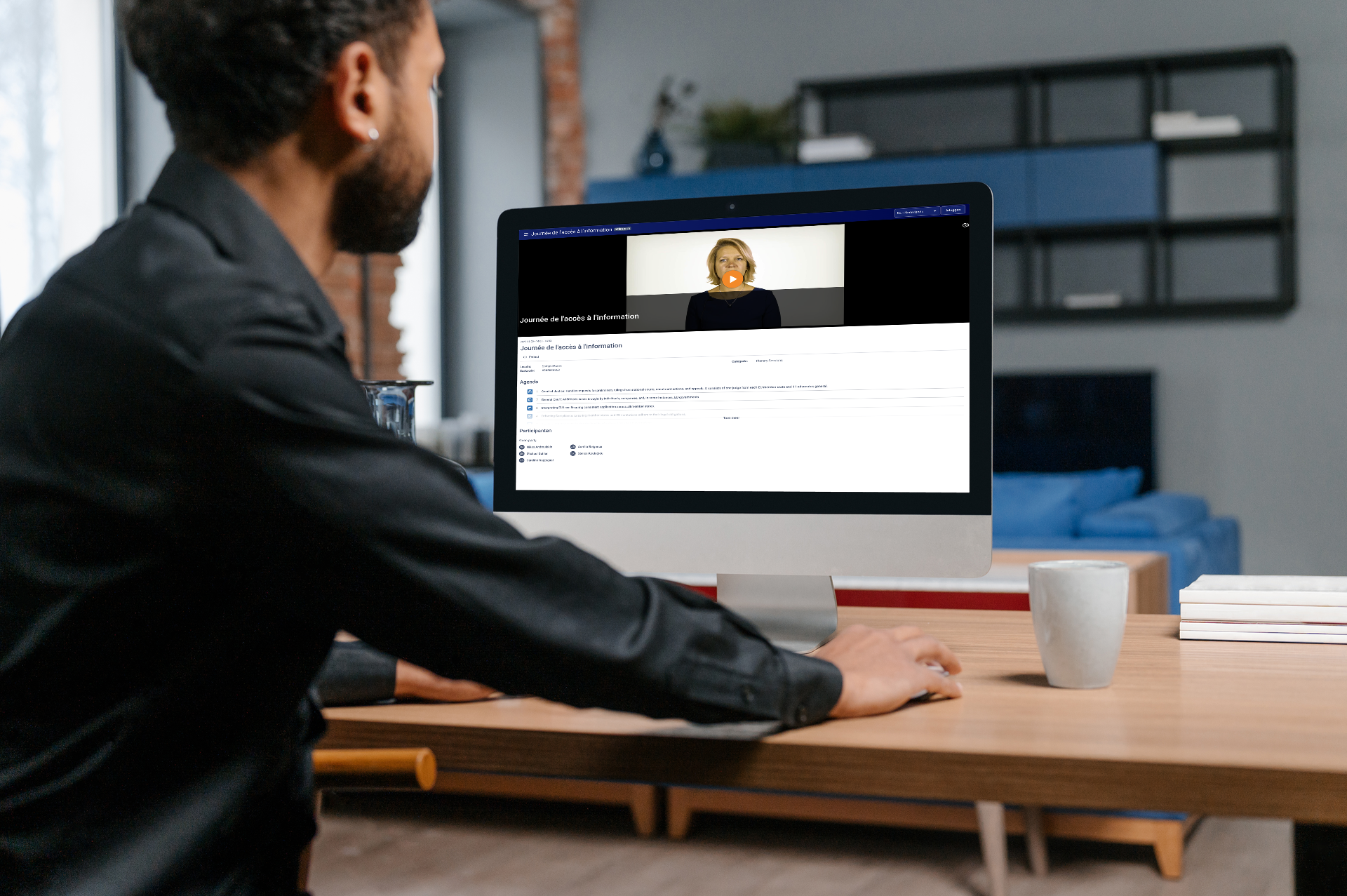 a man behind a computer using the Arbor platform