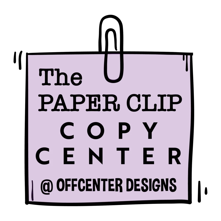 Logo for OffCenter Designs: Green geometric shapes with bold black text