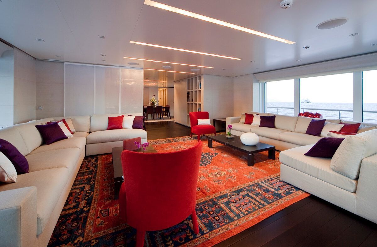 M/Y BARAKA INTERIOR DESIGN SALOON