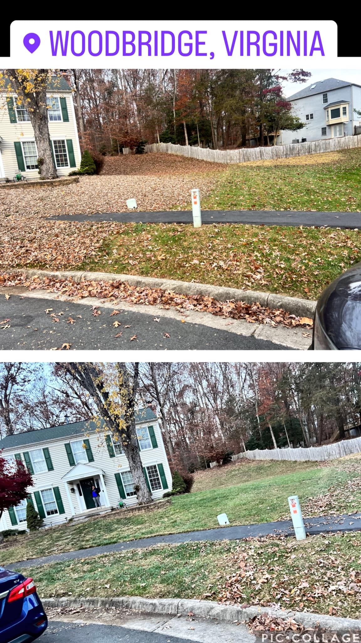 A person is riding a motorcycle down a street in woodbridge , virginia.