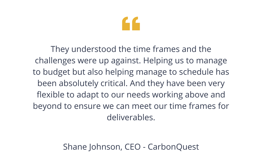 Carbon Quest  Testimonial