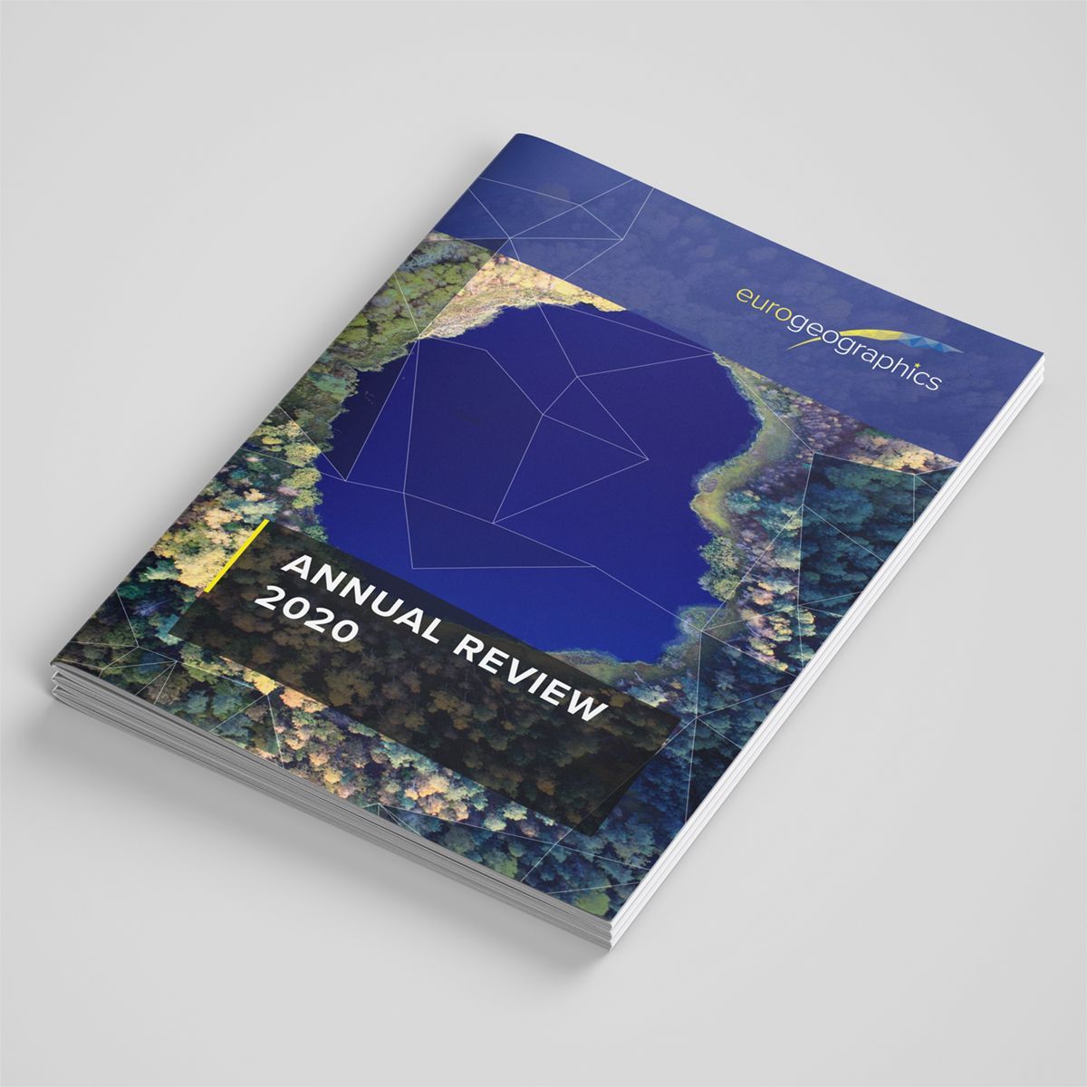 2021 annual report brochure for EuroGeographics, designed with clear visual hierarchy and readability.