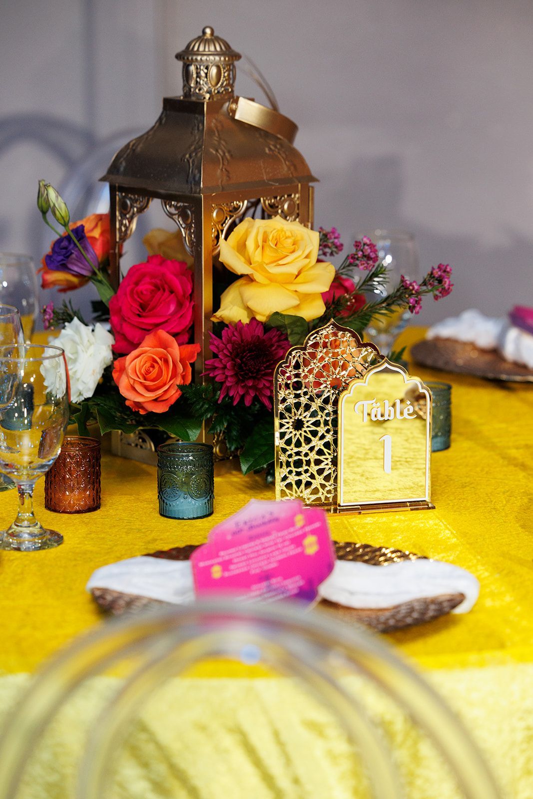 Acrylic menus and table numbers