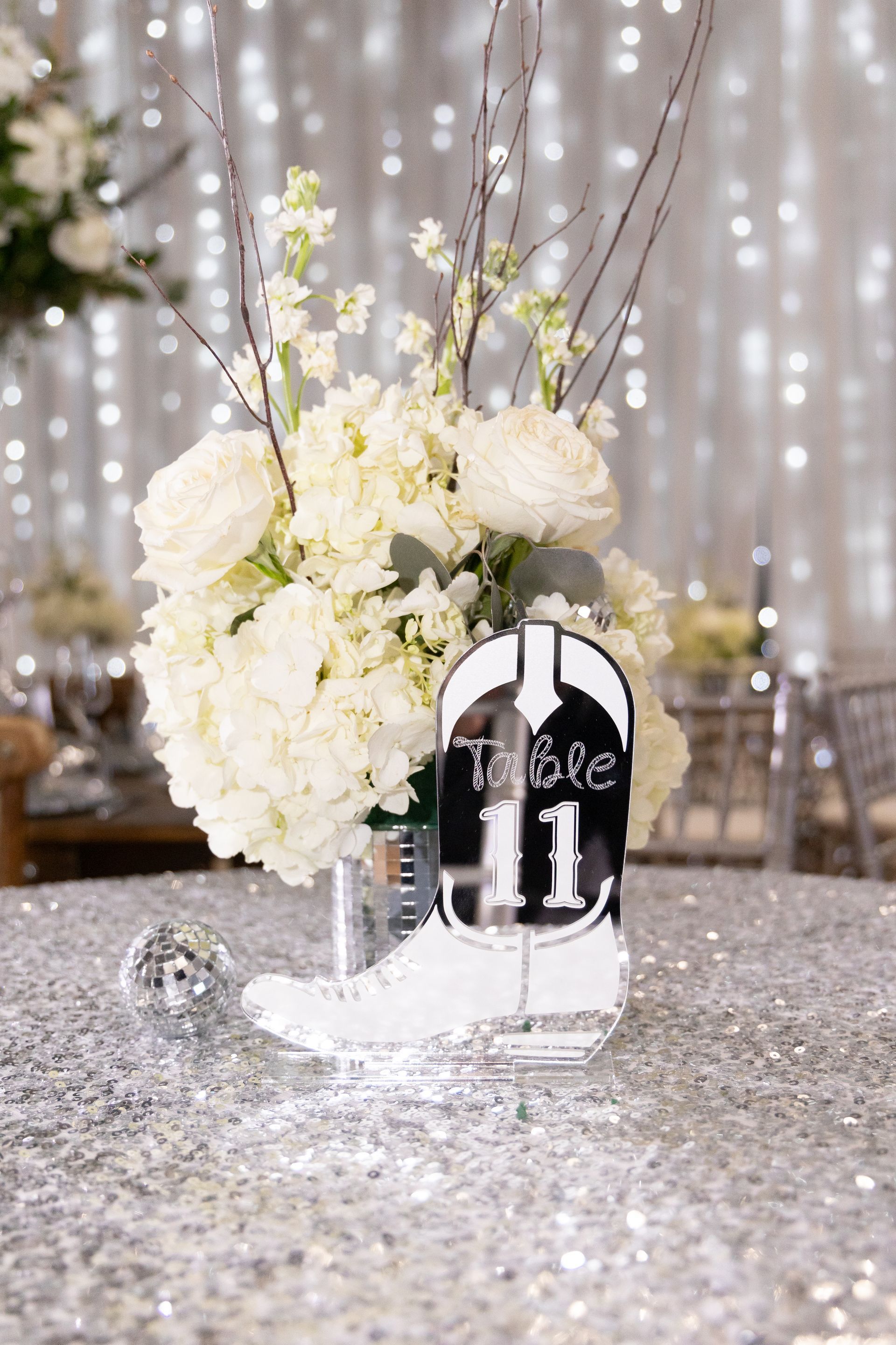 Acrylic menus and table numbers