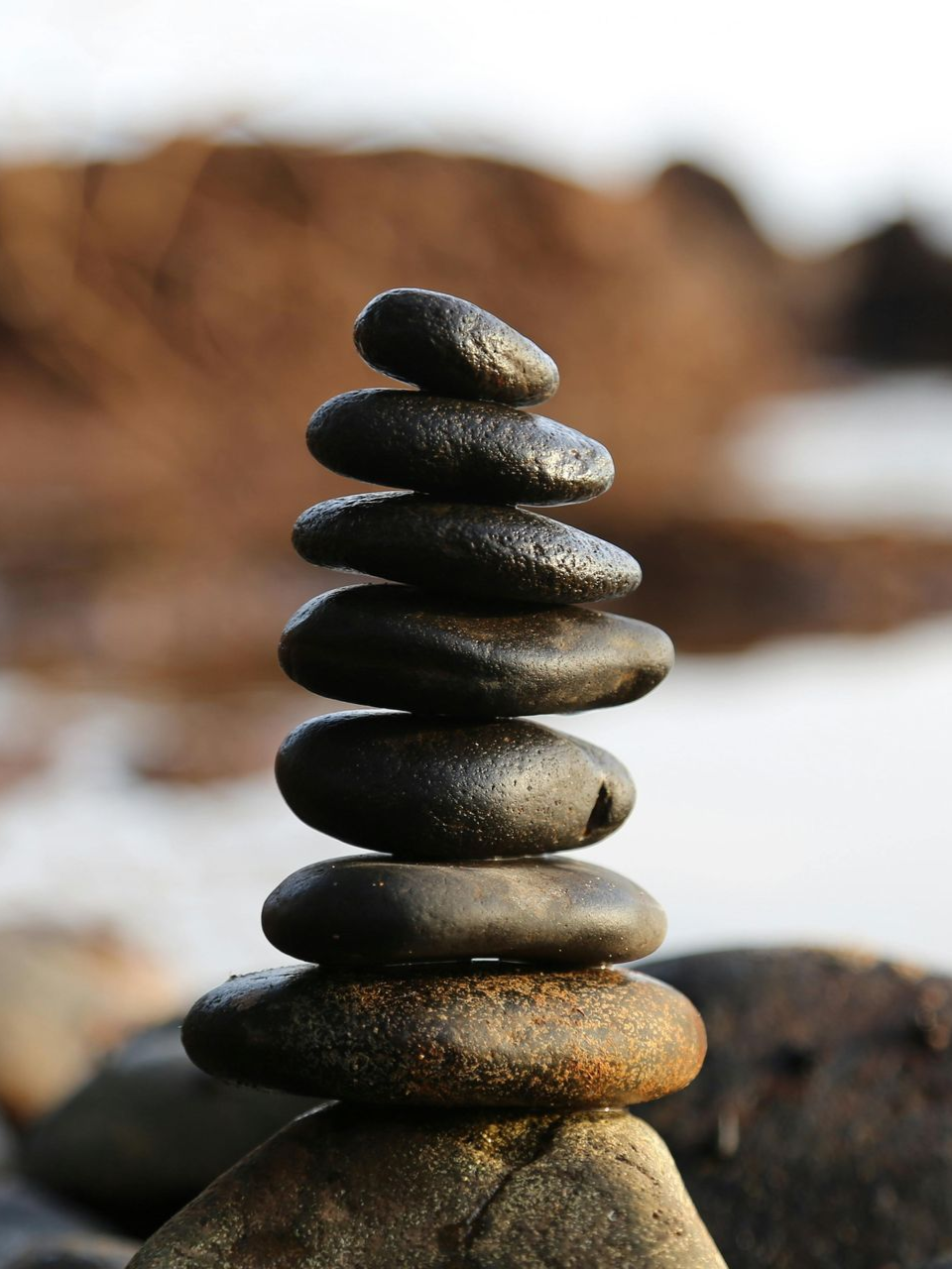 Stacked rocks at Enlightened Life Temple in Denver, CO